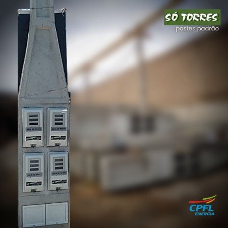 POSTE PARA 4 CASAS OU COMÉRCIO - 110v/220v - Cabos 16mm de cobre
